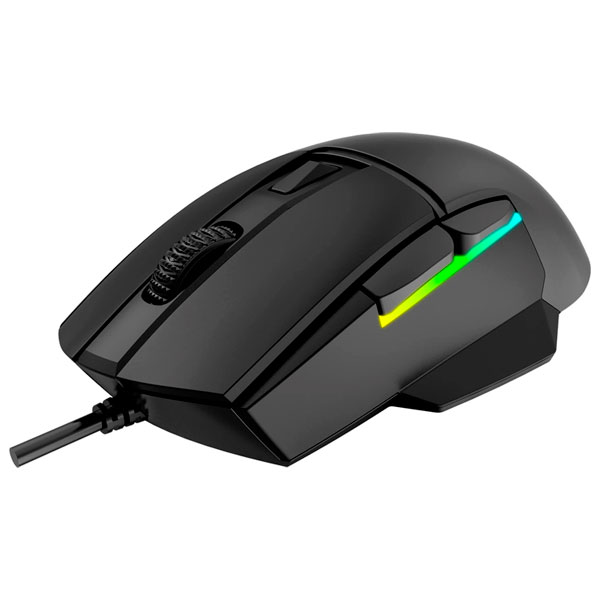 Mouse de computador para jogos com iluminação RGB e 6 botões programáveis